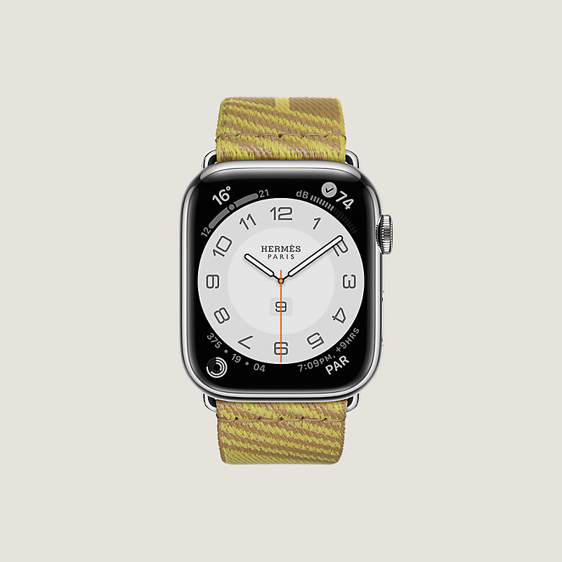 Band Apple Watch Hermes Single Tour 45 mm Jumping | Hermès USA